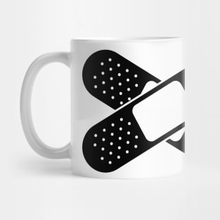 Two Bandaids Crossed Over Mug